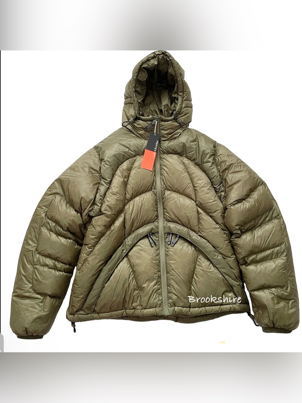 adidas EQT Pertex 90/10 Down Fill Jacket Green Focus Olive Size Medium JX1447
